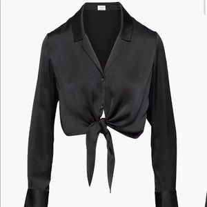 Aritzia Wilfred Tie Front Blouse